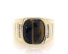 Thumbnail Image 1 of Previously Owned Men's Tiger's Eye & Diamond Accent Signet Ring 10K Yellow Gold Size 10.5