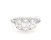 Thumbnail Image 1 of Previously Owned Neil Lane Oval-Cut Diamond Three-Stone Halo Engagement Ring 2-1/3 ct tw 14K White Gold Size 4.5