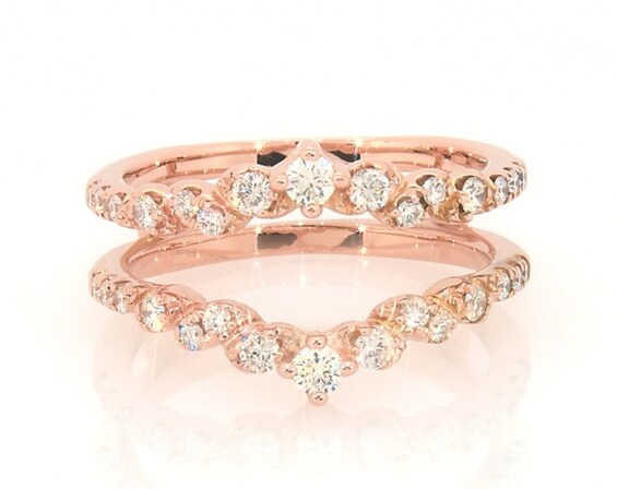 Previously Owned THE LEO Diamond Enhancer Ring 5/8 ct tw Round-cut 14K Rose Gold
