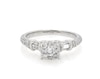 Thumbnail Image 1 of Previously Owned Diamond Engagement Ring 3/4 ct tw Round & Baguette 14K White Gold