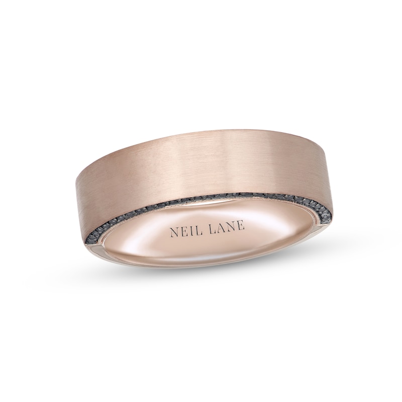 Main Image 1 of Previously Owned Neil Lane Men's Black Diamond Wedding Band 1/5 ct tw 14K Rose Gold