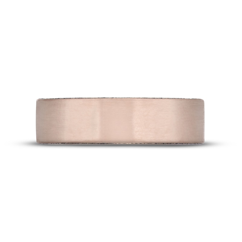 Main Image 3 of Previously Owned Neil Lane Men's Black Diamond Wedding Band 1/5 ct tw 14K Rose Gold