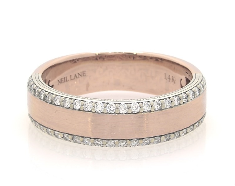 Main Image 1 of Previously Owned Neil Lane Men's Diamond Wedding Band 3/8 ct tw 14K Two-Tone Gold