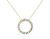 Thumbnail Image 1 of Previously Owned XO from KAY Diamond Circle Necklace 1/4 ct tw Round-cut 10K Yellow Gold 18&quot;