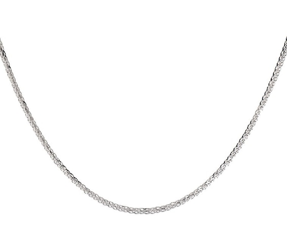 Previously Owned Wheat Chain Solid 14K White Gold 26"