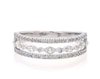 Thumbnail Image 1 of Previously Owned Diamond Anniversary Ring 1/2 ct tw Round & Marquise-cut 14K White Gold