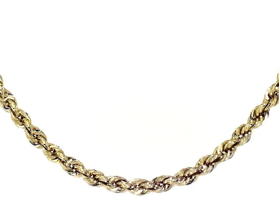 Previously Owned Rope Chain Solid 10K Yellow Gold 20"