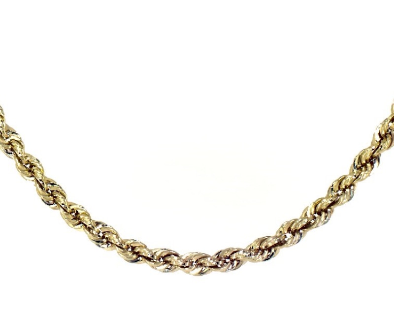 Previously Owned Solid Rope Chain 10K Yellow Gold 20"