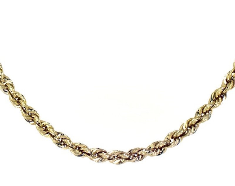 Main Image 1 of Previously Owned Rope Chain Solid 10K Yellow Gold 20&quot;