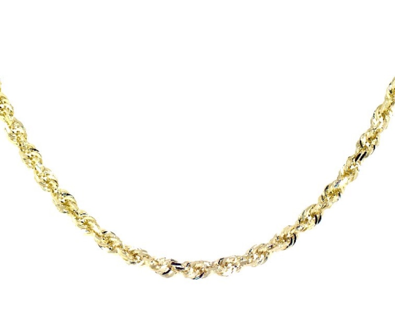 Main Image 1 of Previously Owned Rope Chain Solid 10K Yellow Gold 24&quot;