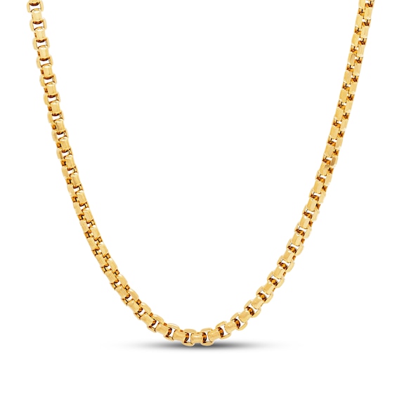Previously Owned Box Chain Necklace Hollow 10K Yellow Gold 22"