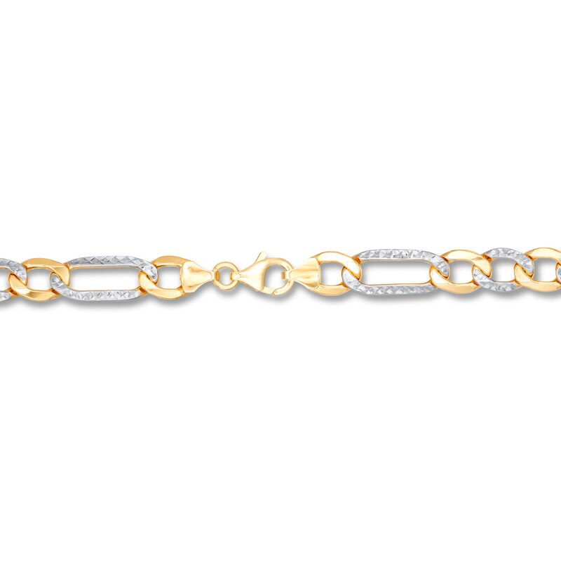 Main Image 2 of Previously Owned Figaro Chain Bracelet Semi-Solid 10K Yellow Gold 8.5"