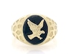 Thumbnail Image 1 of Previously Owned Men's Black Onyx Eagle Signet Ring 10K Yellow Gold