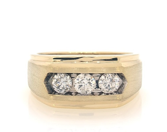 Previously Owned Men's Diamond Ring 1 ct tw Round-cut 10K Yellow Gold