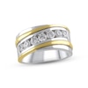 Thumbnail Image 1 of Previously Owned Men's Diamond Wedding Band 1 ct tw Round-cut 14K Two-Tone Gold