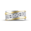 Thumbnail Image 3 of Previously Owned Men's Diamond Wedding Band 1 ct tw Round-cut 14K Two-Tone Gold