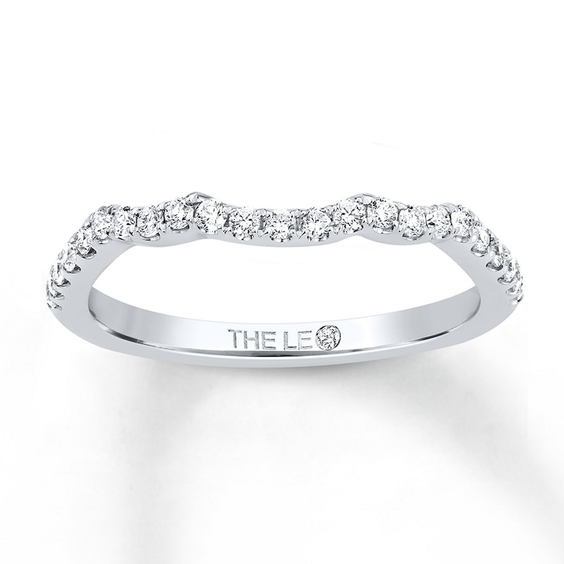 Main Image 1 of Previously Owned THE LEO Diamond Wedding Band 1/5 ct tw Round-cut 14K White Gold