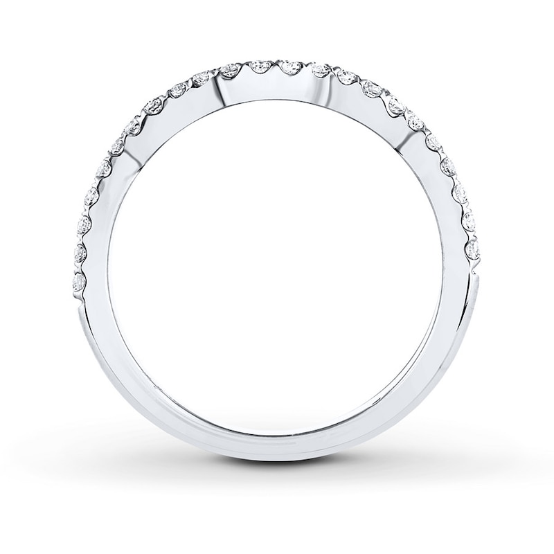 Main Image 2 of Previously Owned THE LEO Diamond Wedding Band 1/5 ct tw Round-cut 14K White Gold