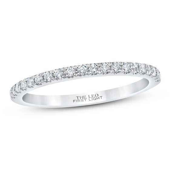 Previously Owned THE LEO First Light Diamond Wedding Band 1/5 ct tw 14K White Gold