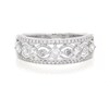 Thumbnail Image 1 of Previously Owned THE LEO First Light Diamond Princess & Round-Cut Anniversary Ring 1 ct tw 14K White Gold