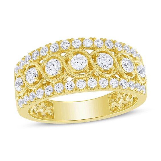 Previously Owned Diamond Anniversary Ring 1 ct tw Round-cut 10K Yellow Gold
