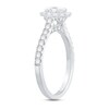 Thumbnail Image 2 of Previously Owned Halo Diamond Engagement Ring 1 ct tw Oval & Round-cut Platinum