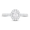 Thumbnail Image 3 of Previously Owned Halo Diamond Engagement Ring 1 ct tw Oval & Round-cut Platinum