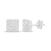 Thumbnail Image 1 of Previously Owned Diamond Stud Earrings 1/2 ct tw Princess & Round-cut 10K White Gold