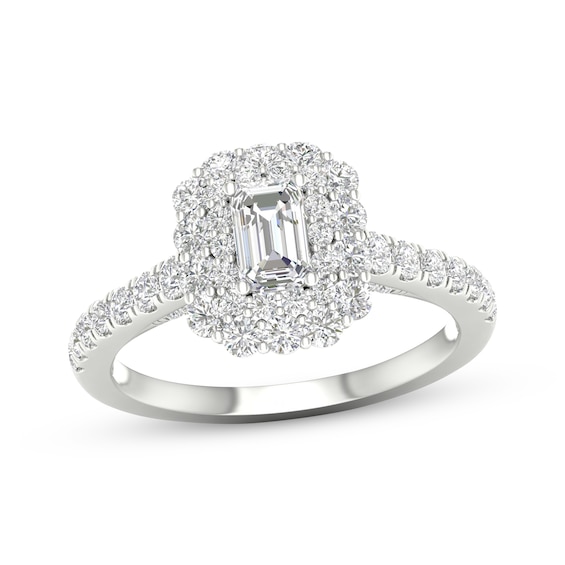 Previously Owned Emerald-Cut Diamond Engagement Ring 1-1/4 ct tw 14K White Gold