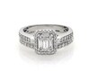 Thumbnail Image 1 of Previously Owned Baguette & Round-Cut Multi-Diamond Bridal Set 5/8 ct tw 14K White Gold Size 5