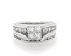 Thumbnail Image 1 of Previously Owned Princess-Cut Diamond Bridal Set 1 1/2 ct tw 14K White Gold Size 4.5