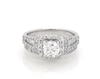 Thumbnail Image 1 of Previously Owned Round-Cut Diamond Halo Bridal Set 1-5/8 ct tw 14K White Gold Size 6