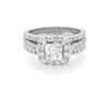 Thumbnail Image 1 of Previously Owned Princess-Cut Diamond Bridal Set 2 ct tw 14K White Gold Size 6.25