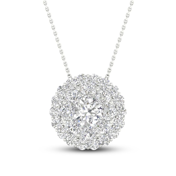 Previously Owned KAY Lab-Grown Diamonds Necklace 1-1/4 ct tw 14K White Gold 18"