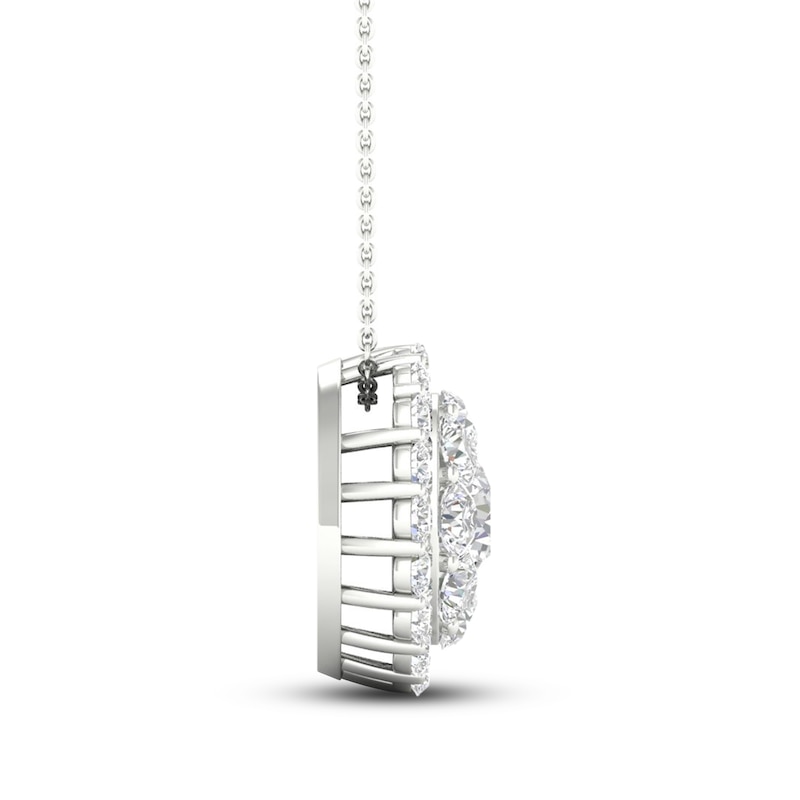 Main Image 3 of Previously Owned KAY Lab-Grown Diamonds Necklace 1-1/4 ct tw 14K White Gold 18"