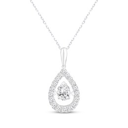 Previously Owned Unstoppable Love Pear-Shaped Lab-Grown diamond Necklace 1/2 ct tw 14K White Gold 18”