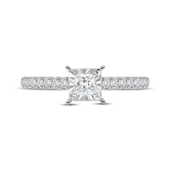 Previously Owned Princess-Cut Diamond Engagement Ring 5/8 ct tw 14K White Gold