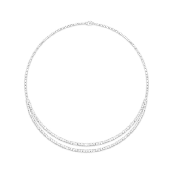 Previously Owned KAY Lab-Grown Diamonds Double Strand Necklace 5 ct tw 10K White Gold 17"
