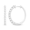 Thumbnail Image 1 of Previously Owned KAY Lab-Grown Diamonds Oval Hoop Earrings 1-1/2 ct tw 14K White Gold