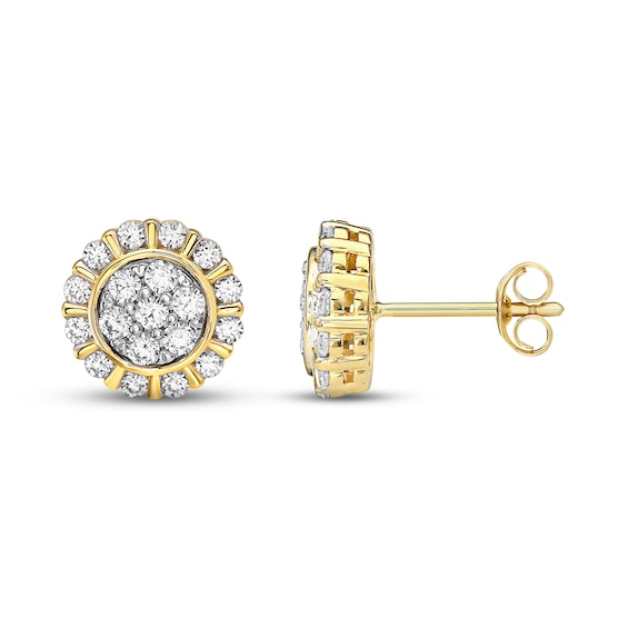 Previously Owned KAY Lab-Grown Diamonds Stud Earrings 3/4 ct tw 14K Yellow Gold