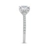 Thumbnail Image 2 of Previously Owned Lab-Grown Diamonds Engagement Ring 1-1/4 ct tw Princess & Round-cut 14K White Gold