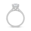 Thumbnail Image 3 of Previously Owned Lab-Grown Diamonds Engagement Ring 1-1/4 ct tw Princess & Round-cut 14K White Gold