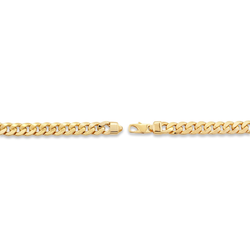 Main Image 3 of Previously Owned Cuban Chain Bracelet Semi-Solid 10K Yellow Gold 8.5"
