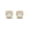 Thumbnail Image 2 of Previously Owned Men's KAY Lab-Grown Diamonds Cushion Frame Stud Earrings 1 ct tw 14K Yellow Gold