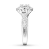 Thumbnail Image 3 of Previously Owned&nbsp;Diamond Engagement Ring 7/8 ct tw Princess & Round-cut 14K White Gold