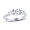 Thumbnail Image 1 of Previously Owned THE LEO Legacy Lab-Grown Diamond Three-Stone Engagement Ring 1-1/2 ct tw 14K White Gold