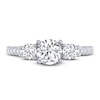 Thumbnail Image 3 of Previously Owned THE LEO Legacy Lab-Grown Diamond Three-Stone Engagement Ring 1-1/2 ct tw 14K White Gold