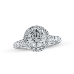Previously Owned Lab-Grown Diamonds Engagement Ring 3 ct tw 14K White Gold