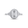 Thumbnail Image 3 of Previously Owned  Lab-Grown Diamonds Emerald-Cut Engagement Ring 2-3/4 ct tw 14K White Gold
