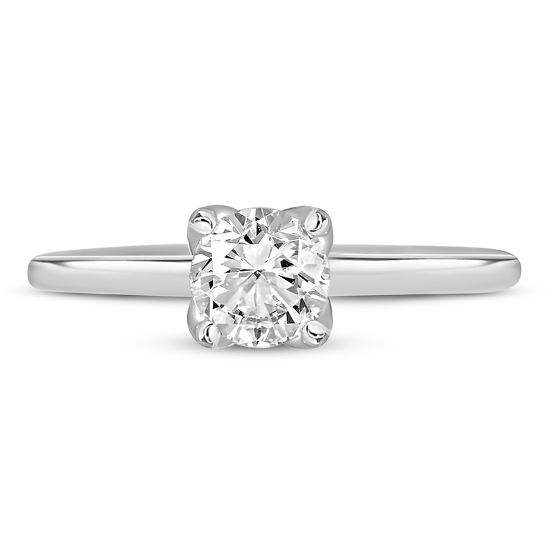 Main Image 4 of Previously Owned Diamond Solitaire GIA-graded Engagement Ring 3/4 ct tw Round-cut 18K White Gold (I/VS2)